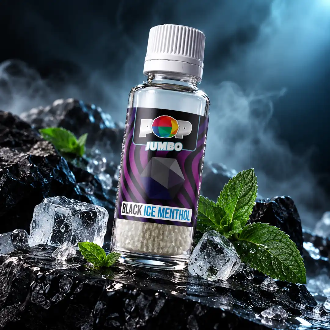Sticlă POP Capsule Black Ice Menthol, bilute aromatizate cu mentol intens pentru o țigară răcoritoare