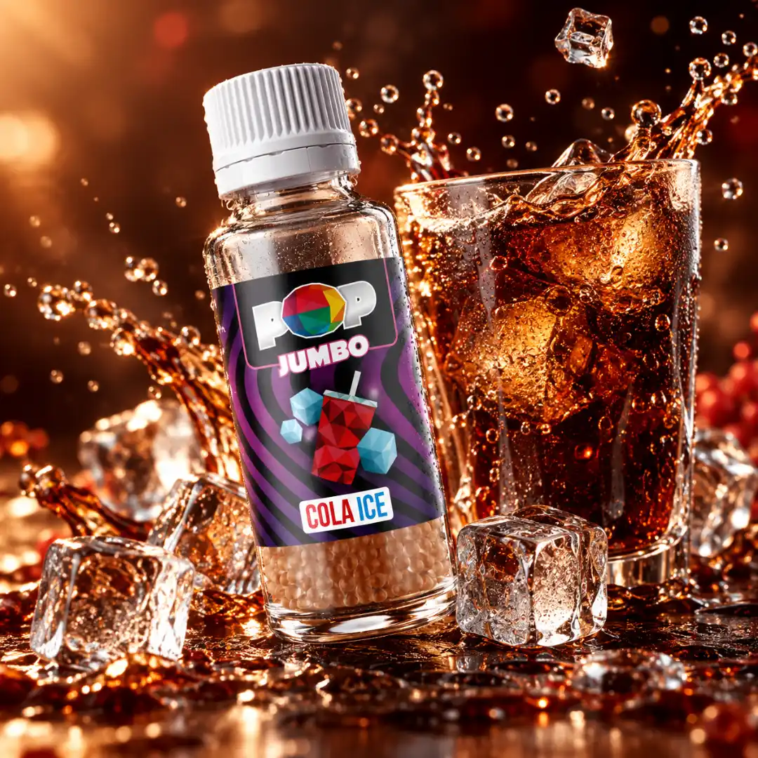 Sticlă POP Capsule Cola Ice, bile aromatizante pentru țigări cu aromă de cola rece și efect răcoritor